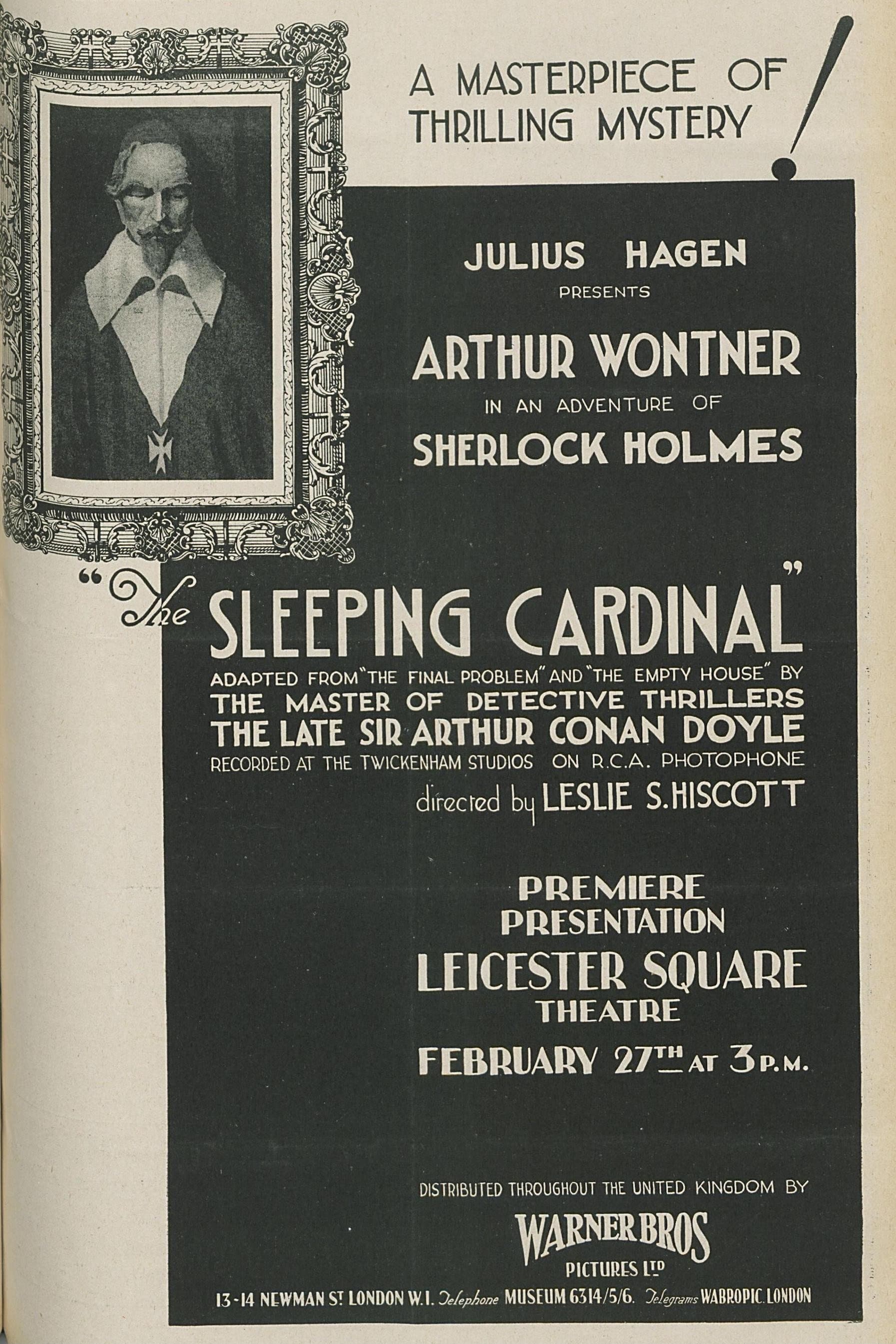 The Sleeping Cardinal full movie
